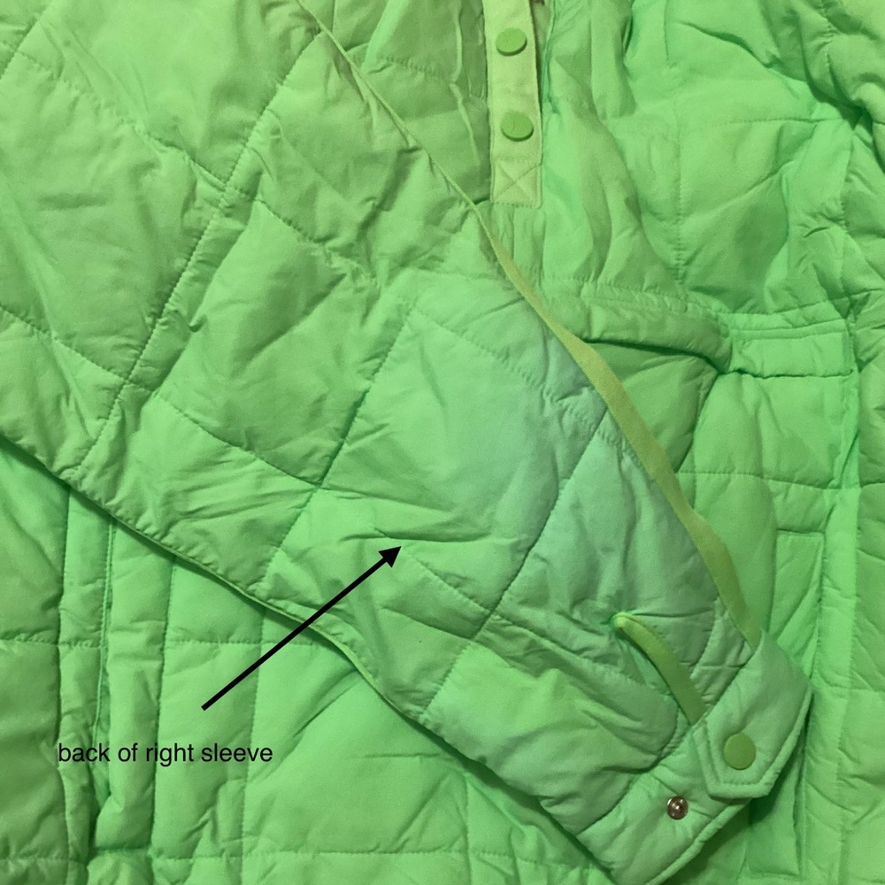 Free People PIPPA PUFFER HOODED PACKABLE PULLOVER GREEN JACKET (Size L) $120.00 - Picture 8 of 10